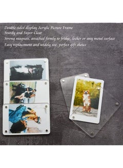 LAGIPA Polaroid Picture Frame Magnetic Magnetic Instax Mini Frame 2X3 Acrylic Refrigerator Magnet Frame For Fujifilm Instax Films Fridge Sticker 2.36 X 3.54 Inch [4 Pack 8Pcs]  - Image 4
