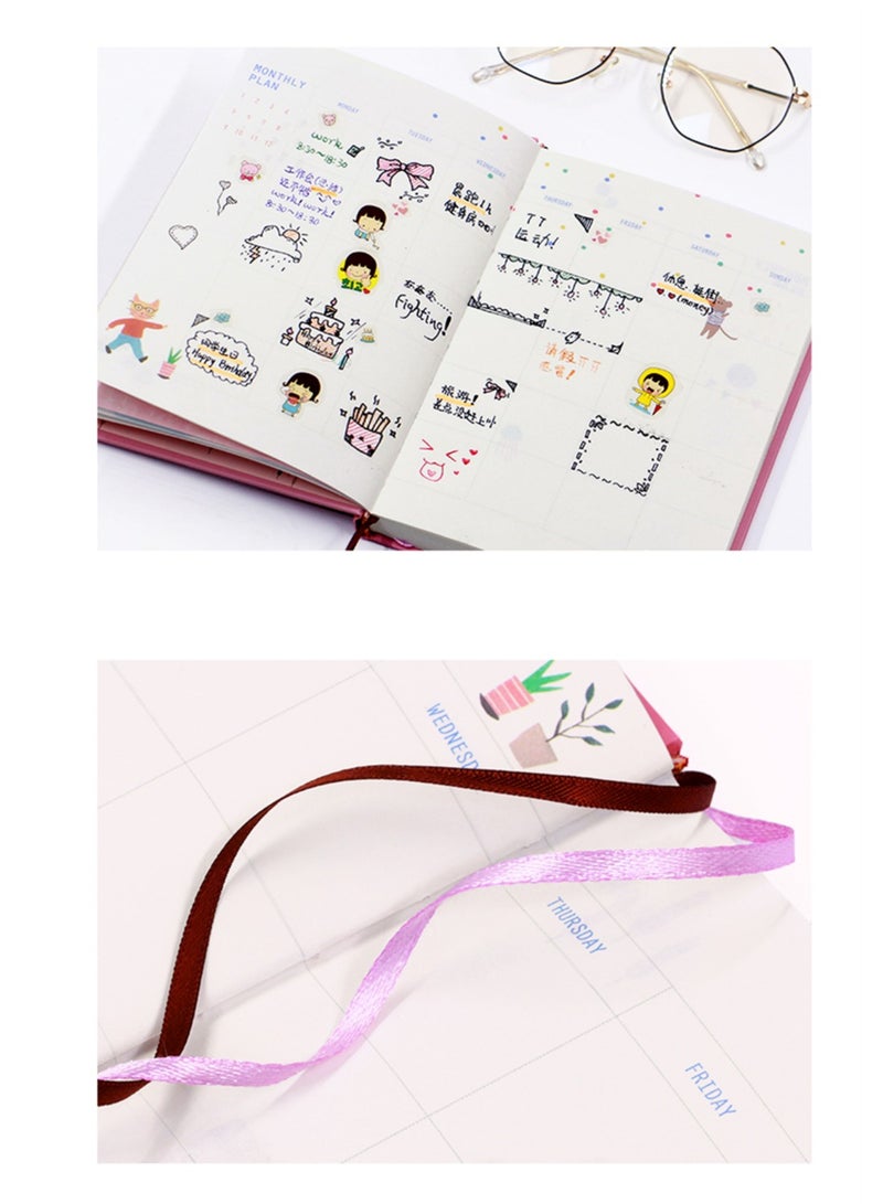 Excefore Schedule Notebook Personal Daily Planner Journal, Notepad Schedule Plan Appointment Notebook Memo Book, Best Agenda Day Planner to Achieve Your Goals and Increase Productivity, Pink - Image 4