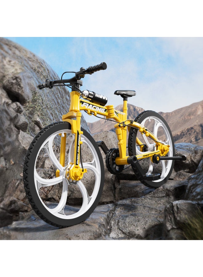 Cross-border Foldable Plastic Bicycle Model Road Bicycle Ornaments Simulation Off-road Mountain Bike Collection Wholesale 