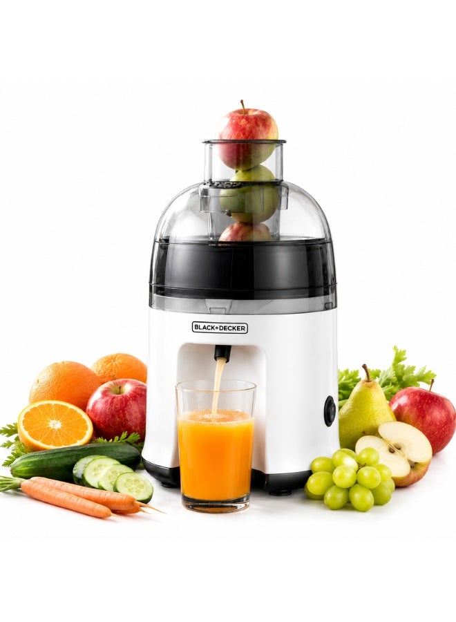 بلاك اند ديكر 350W Juice Extractor with Stainless Steel Filter & 55mm Feed Chute Black/white 15.9 × 15.4 × 26.6cm - Image 1