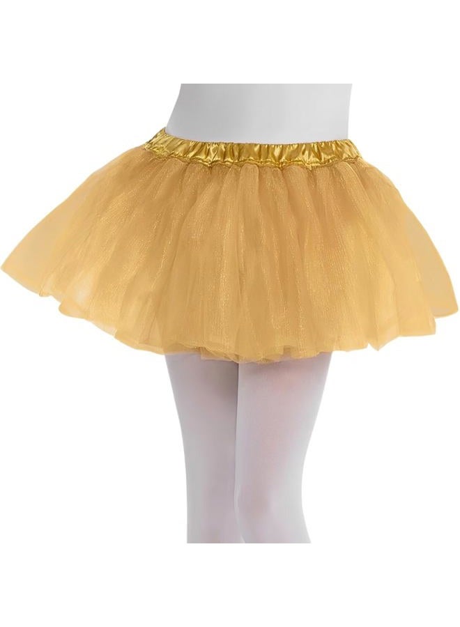 Amscan Kids Gold Tutu Skirt (One Size Fits Most) - 1 Pc. - Gorgeous Design, Perfect For Dress-Up, Dance & Parties - Image 1