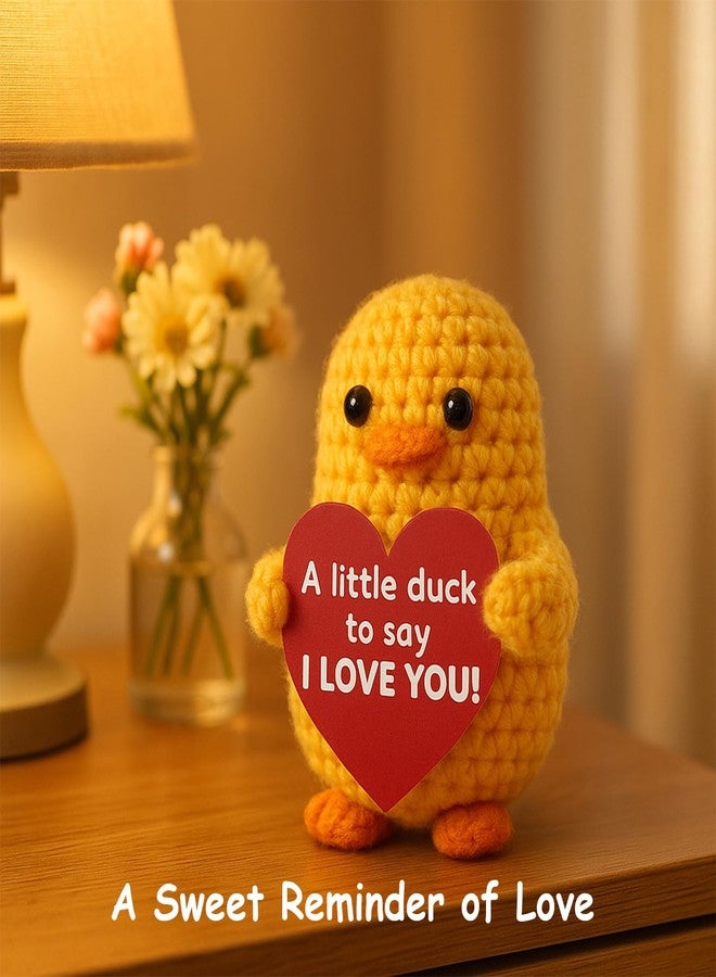 TWPER Gifts for Her Him Boyfriend Girlfriend Birthday, Crochet Duck Small for Wedding Anniversary, Romantic I Love You Valentines Day Gifts for Wife Husband Couple Women Men - Image 2