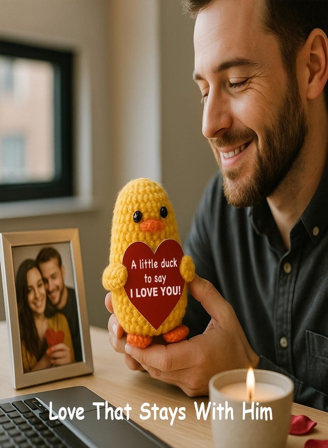 TWPER Gifts for Her Him Boyfriend Girlfriend Birthday, Crochet Duck Small for Wedding Anniversary, Romantic I Love You Valentines Day Gifts for Wife Husband Couple Women Men - Image 4