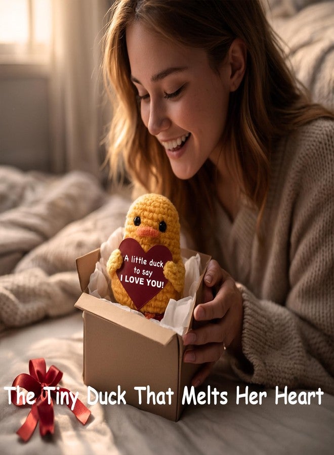 TWPER Gifts for Her Him Boyfriend Girlfriend Birthday, Crochet Duck Small for Wedding Anniversary, Romantic I Love You Valentines Day Gifts for Wife Husband Couple Women Men - Image 3