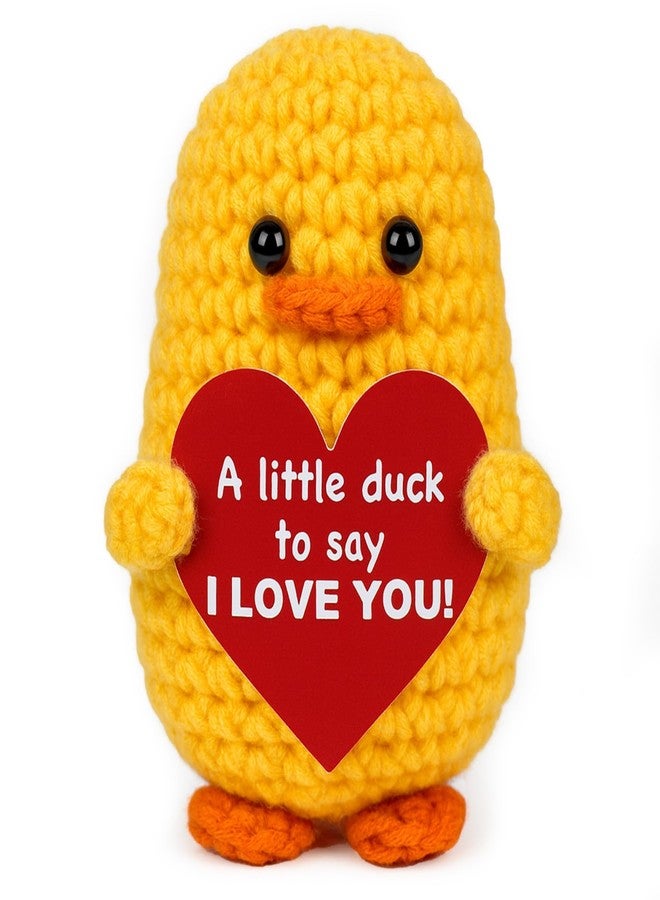 TWPER Gifts for Her Him Boyfriend Girlfriend Birthday, Crochet Duck Small for Wedding Anniversary, Romantic I Love You Valentines Day Gifts for Wife Husband Couple Women Men - Image 1