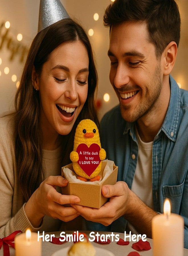 TWPER Gifts for Her Him Boyfriend Girlfriend Birthday, Crochet Duck Small for Wedding Anniversary, Romantic I Love You Valentines Day Gifts for Wife Husband Couple Women Men - Image 5