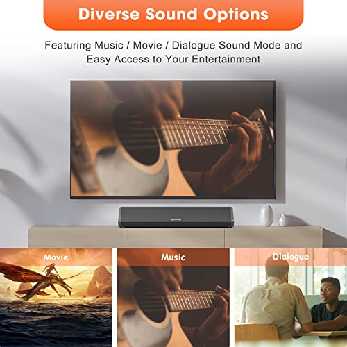 BYL Bestisan Sound Bars for TV, 16'/50W Small Soundbar for TV, Sound Bar with Depths Sound Enhanced/DSP/Bass+/3EQ, Surround Sound Speakers for TV Works with HDMI ARC/CEC,Optical/BT/PC … - Image 3