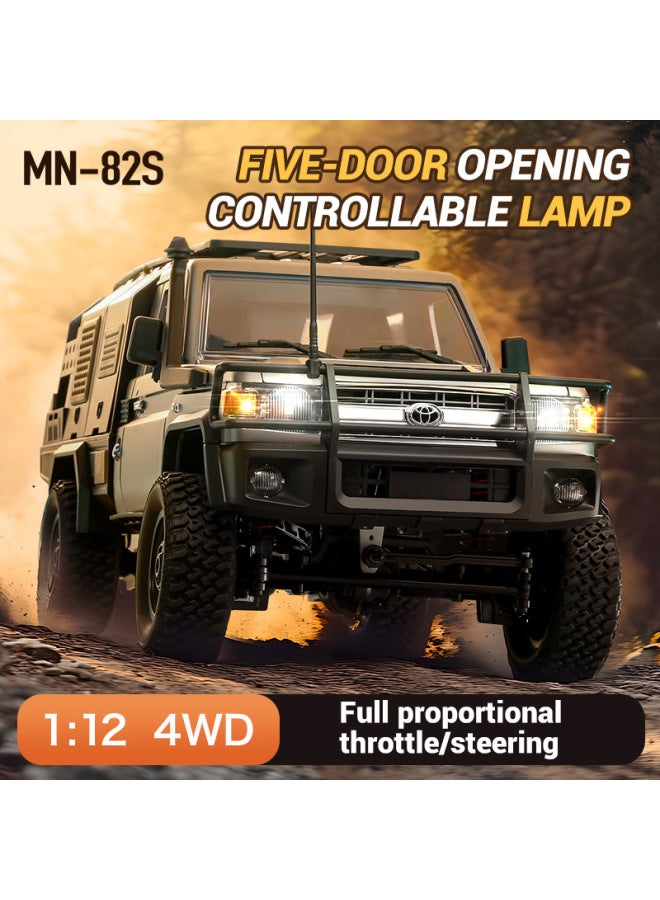 JJRC MN-82S Simulation 1:12 Full-scale Off-road Vehicle Four-wheel Drive Pickup Truck RC Remote Control Car Toy-Color:Black - Image 2