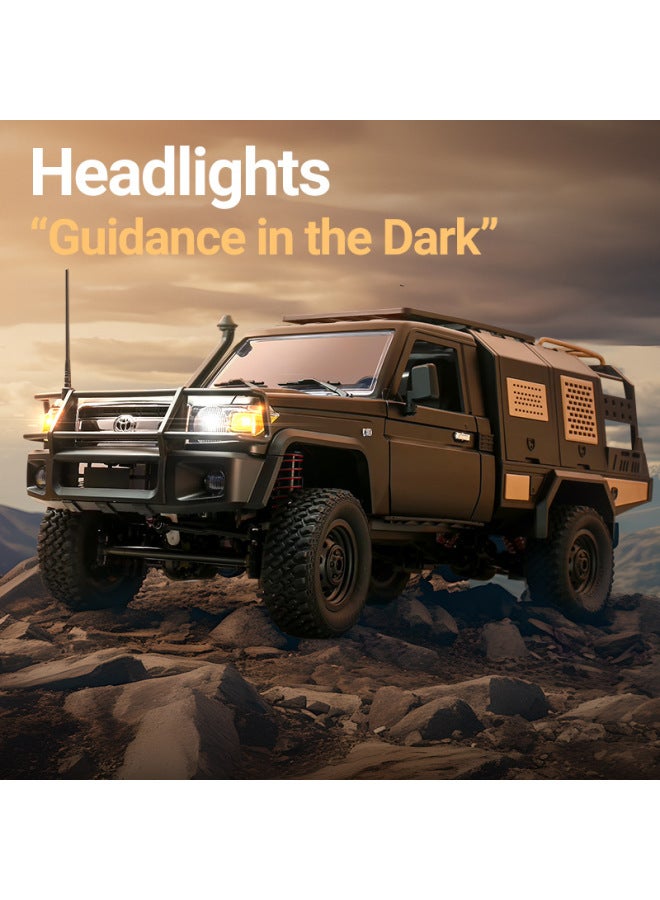 JJRC MN-82S Simulation 1:12 Full-scale Off-road Vehicle Four-wheel Drive Pickup Truck RC Remote Control Car Toy-Color:Black - Image 3