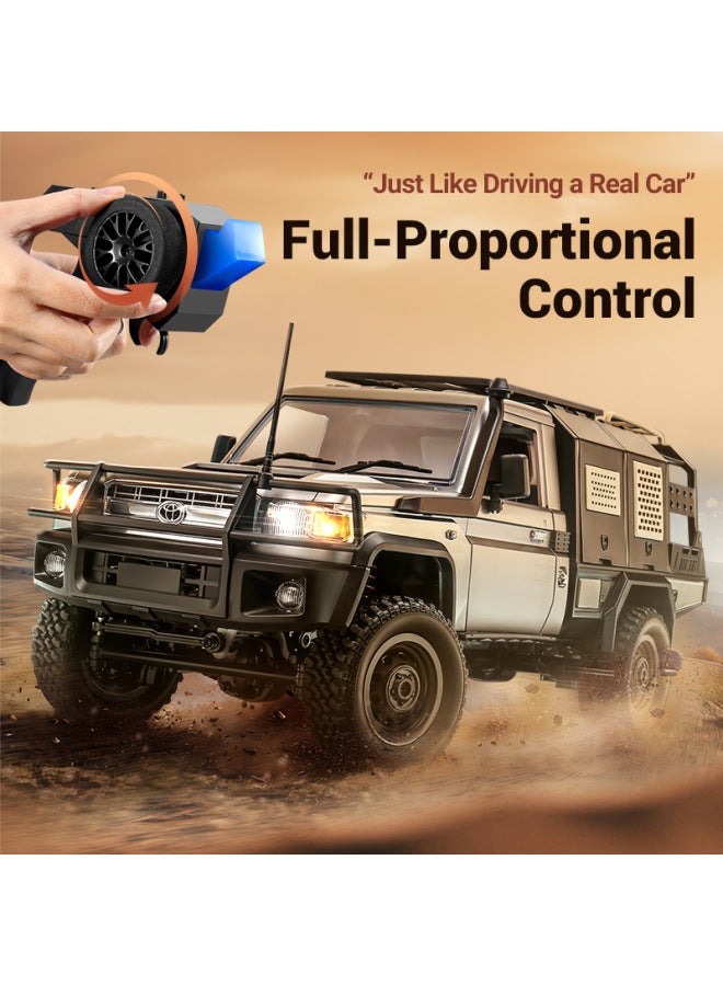 JJRC MN-82S Simulation 1:12 Full-scale Off-road Vehicle Four-wheel Drive Pickup Truck RC Remote Control Car Toy-Color:Black - Image 4