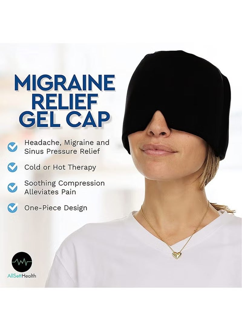 Generic Reusable Cooling Gel Eye Mask Soothing Headache Head Cap Reduce Facial Puffiness Headaches Facial SPA Relieve Stress - Image 2