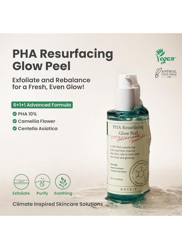 AXIS-Y PHA Resurfacing Glow Peel for Gentle Exfoliation & Radiant Skin - Image 3