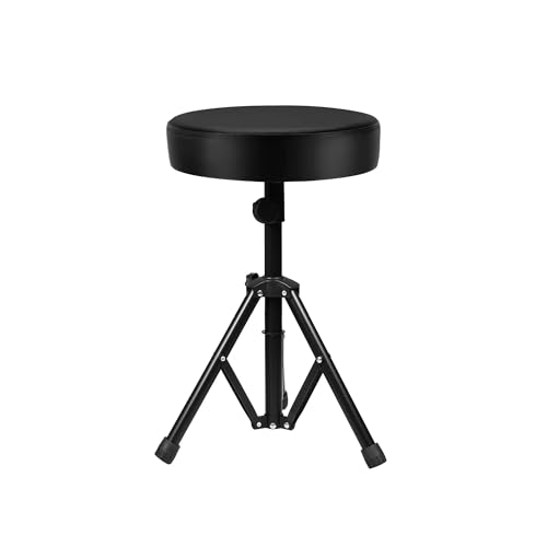 Softline Pro SP36 Universal Drum Throne, 1.9 Kg Padded Drum Stool with Anti-Slip Feet for Adults and Kids - Black (SP36 - BK) - Image 1