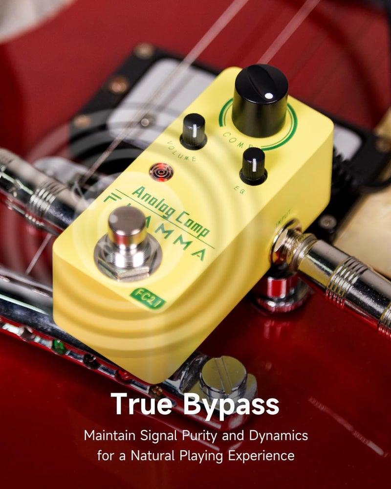 FLAMMA FC21 Compressor Pedal Electric Guitar Effects Pedal Classic Optical Compressing Effect True Bypass - Image 4