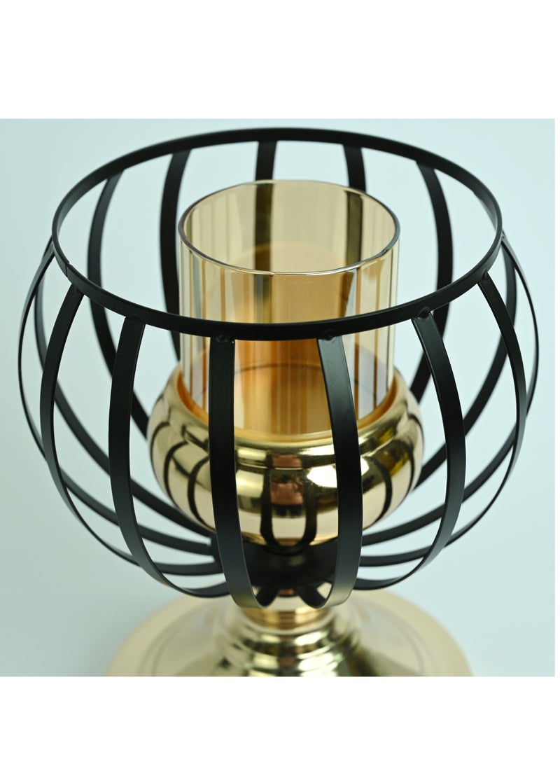 Candle Lantern Black Birdcage Lanterns Pillar Candle Holder Decorative Metal Antique Candle Holders Vintage Country Wedding Home Victoriana Décor - Image 2