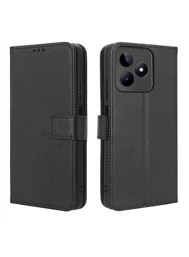 إكس ليفيل غطاء حافظة هاتف محمول لهاتف realme Note 50 4G / realme C51 4G / realme C53 4G مع حافظة محفظة من جلد البولي يوريثان مع إغلاق مغناطيسي وحامل بطاقات وغطاء قلاب مقاوم للصدمات، وحماية كاملة للكاميرا - Image 5