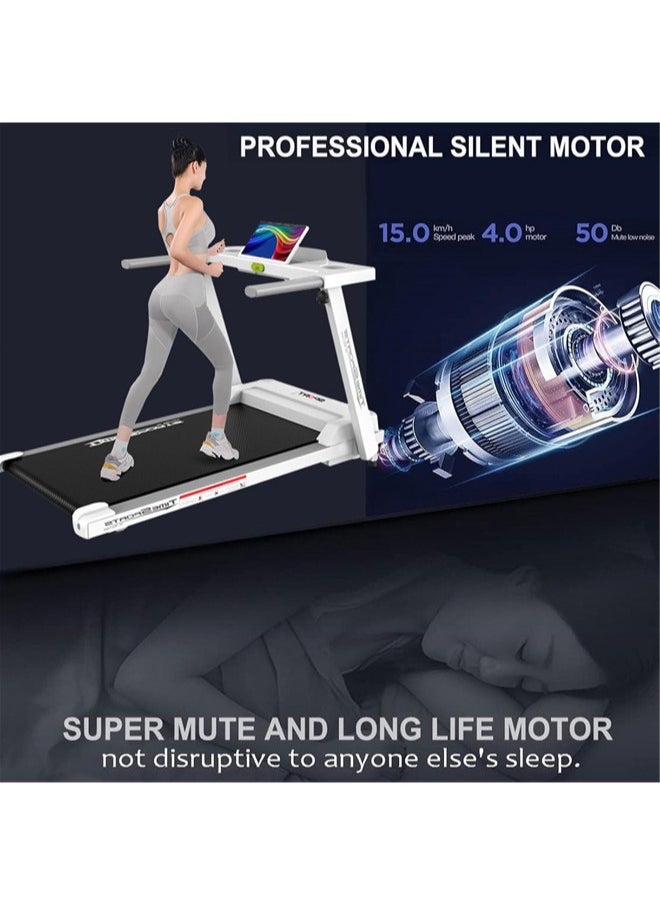 Denzoz - Treadmills for Home with 300 lbs Running Exercise Machine with LED for Home Office Digital Speed Distance Calories for Home Fitness Jogging Walking - Image 1