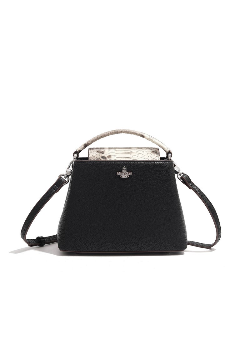 BLLE ROWN - Women Top Handle Satchel Bag Snake Print Bags Flap Crossbody Bag - Image 1
