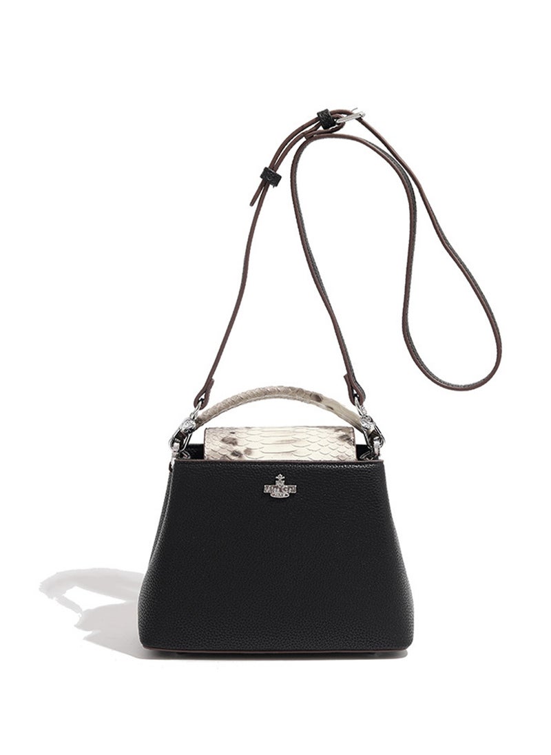BLLE ROWN - Women Top Handle Satchel Bag Snake Print Bags Flap Crossbody Bag - Image 1
