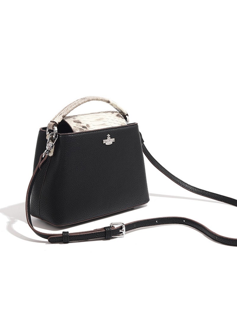 BLLE ROWN - Women Top Handle Satchel Bag Snake Print Bags Flap Crossbody Bag - Image 1