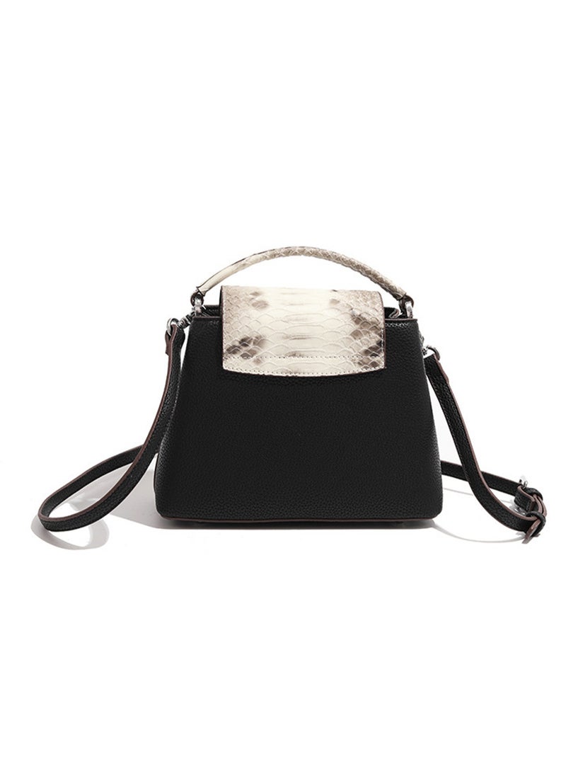 BLLE ROWN - Women Top Handle Satchel Bag Snake Print Bags Flap Crossbody Bag - Image 1