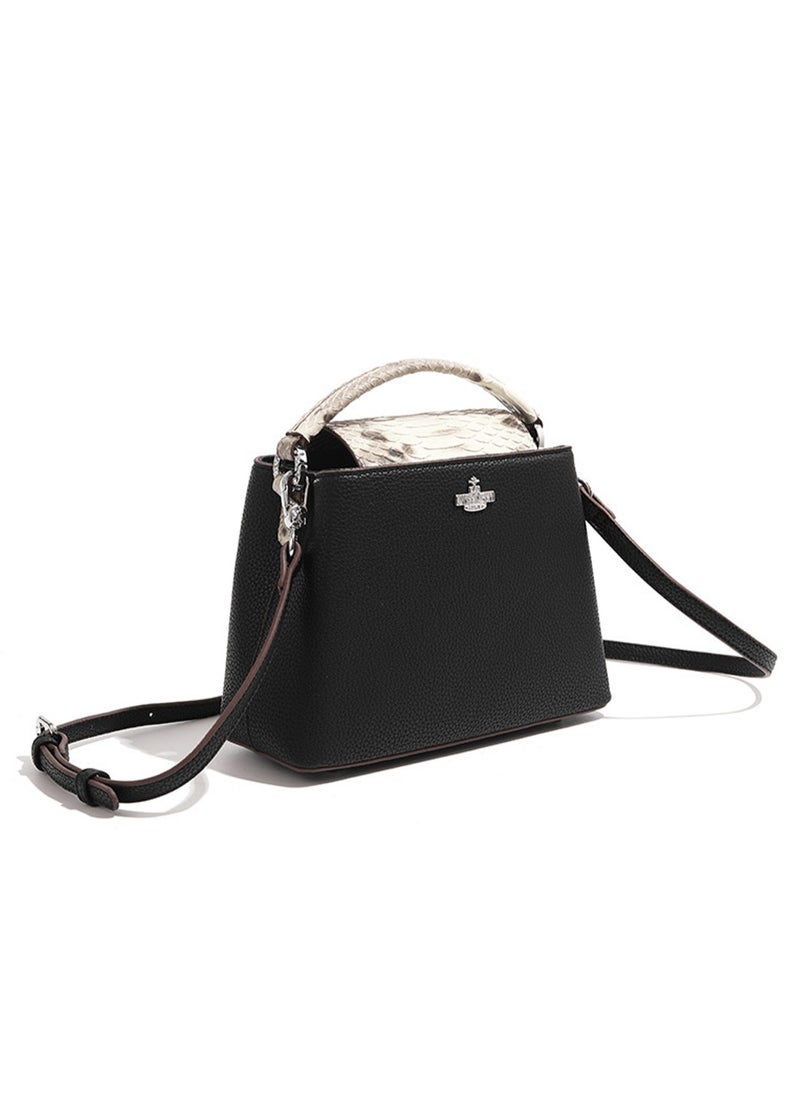 BLLE ROWN - Women Top Handle Satchel Bag Snake Print Bags Flap Crossbody Bag - Image 1