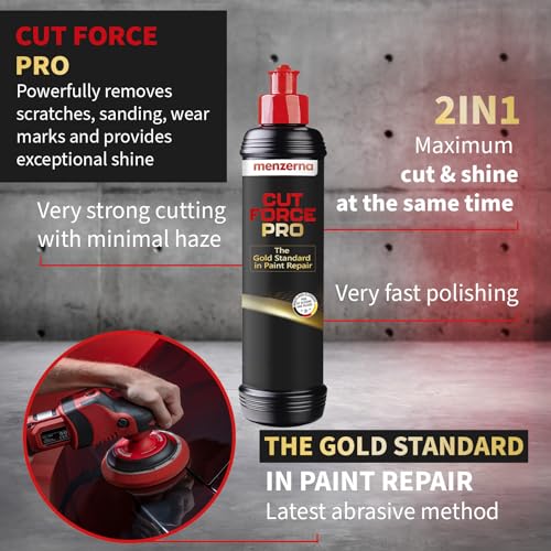 menzerna "Cut Force Pro" Car Polish 8 oz I Premium Polish with Heavy Cut and high Gloss Finish I Buffing & Polishing Compound for Car Maintenance I for Scratches & Sanding Marks I Car Body Repair - Image 3
