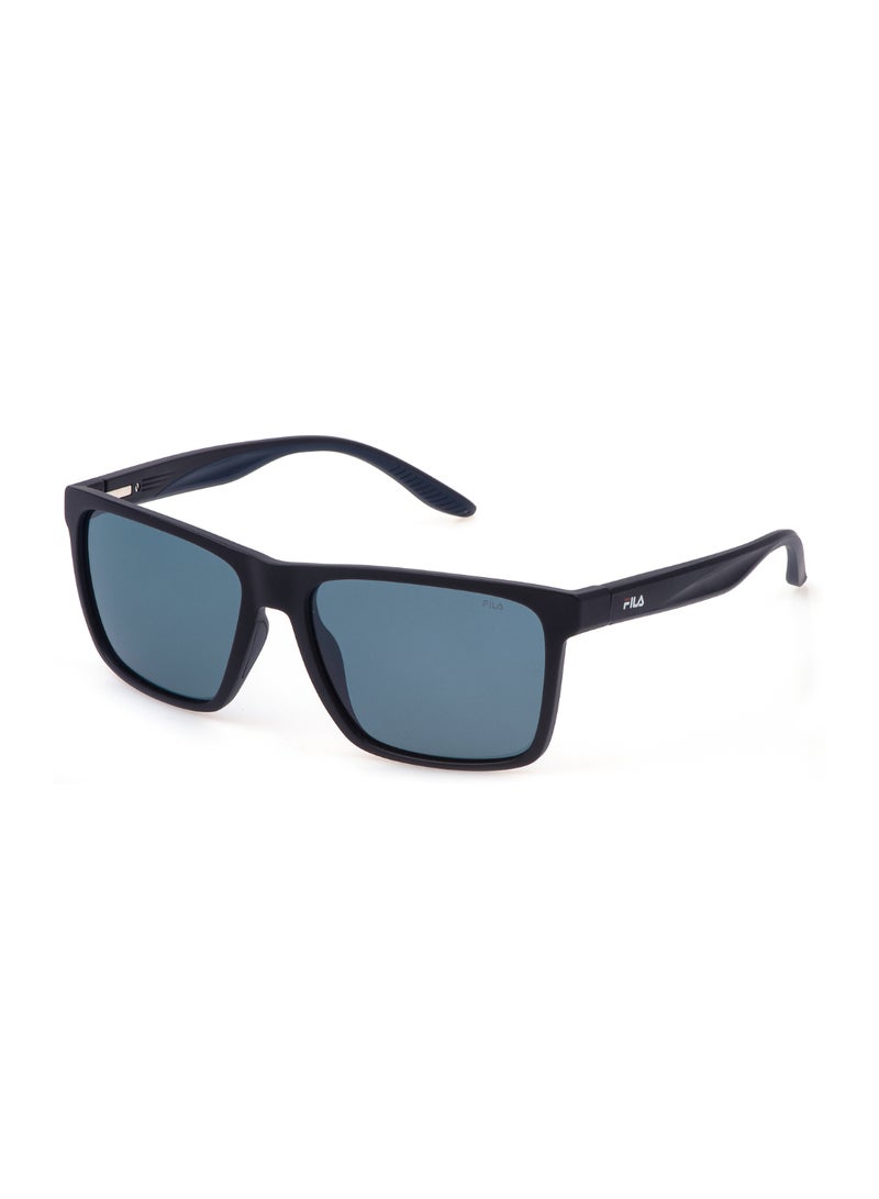 FILA Men's Polarized  Sunglasses SFI726 57U28P - Lens Size: 57 Mm - Matt Black - Image 1