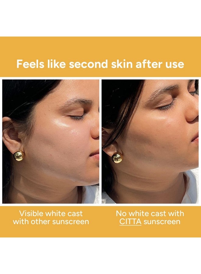 CITTA Invisible Sunscreen Serum SPF 50 PA++++ For Women & Men | No White Cast For All Skin Types | Rice Water & Bisabolol Sunscreen Serum | Hydrating & Non-Greasy | 30 ml - Image 3
