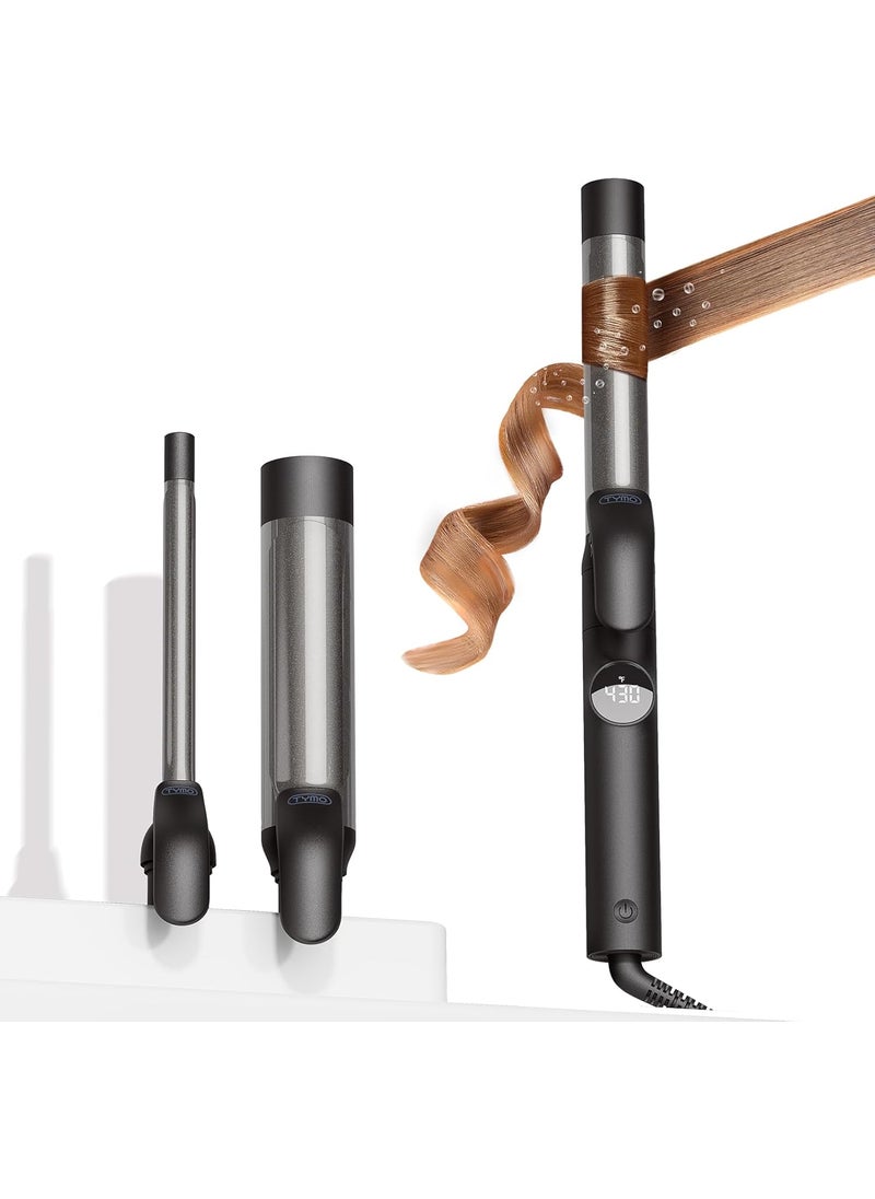 TYMO TYMO Upgraded Curling Iron Set  12 1 1 12 Inch Professional Ceramic Hair Curler for Spiral Curls  Beach Waves Ionic Curling Wand for Women ShortLong Hair Fast Heating Dual Voltage  5 Temps 