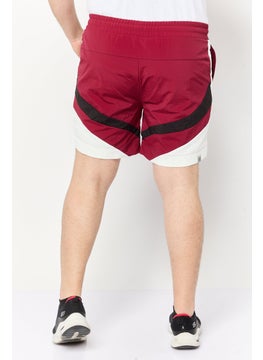 The Giving Movement Men Brand Logo Basic Shorts, Maroon  - Image 4