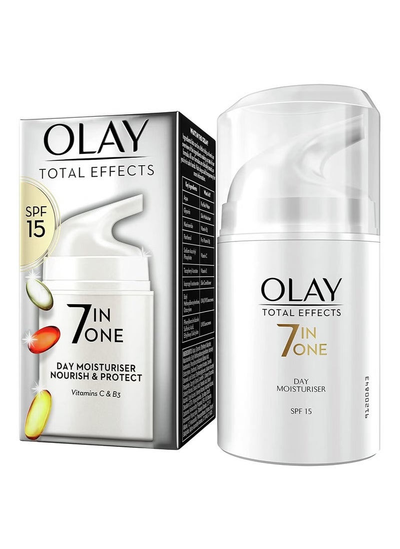 Olay Total Effects 7 In 1 Day Moisturiser Nourish & Protect   Cream Spf15 - 50ml  - Image 1
