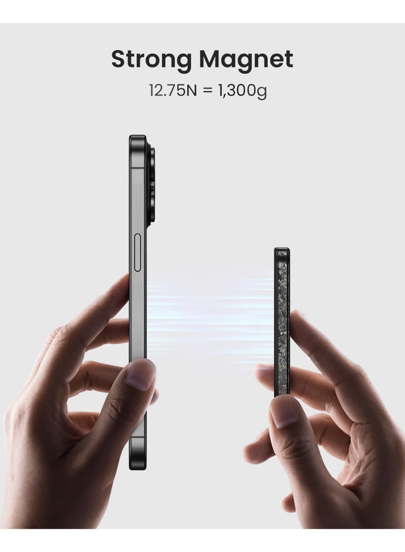 sharge CarbonMag Magsafe Power Bank Slim Magnetic Portable Charger 5000mAh, Lightweight Carbon Fiber 20W PD Fast Charging, Battery Pack for iPhone 17 Pro Max/16/15/14 Series Black - Image 3