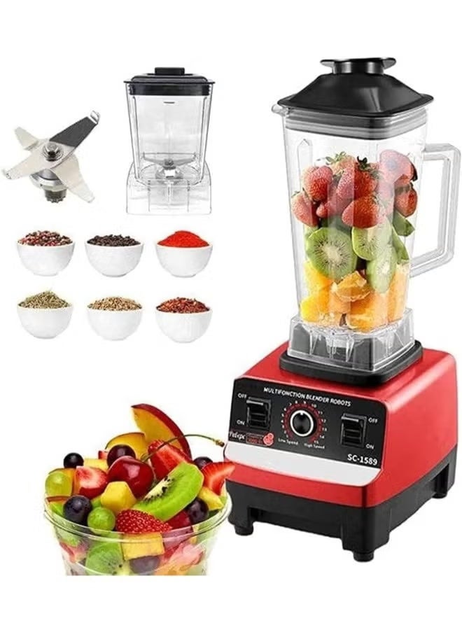 Commercial Grade 7000W Blender – Professional Juicer, Smoothie Maker, Food Processor & Grinder with Large Capacity Jar
