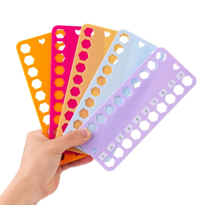 LOKUNN Embroidery Floss Organizer, 5 Color Plastic Floss Bobbin, Cross Stitch Thread Organizer and Storage, Floss Cards with 20 Holes and Label, Craft Diy Embroidery - Image 1