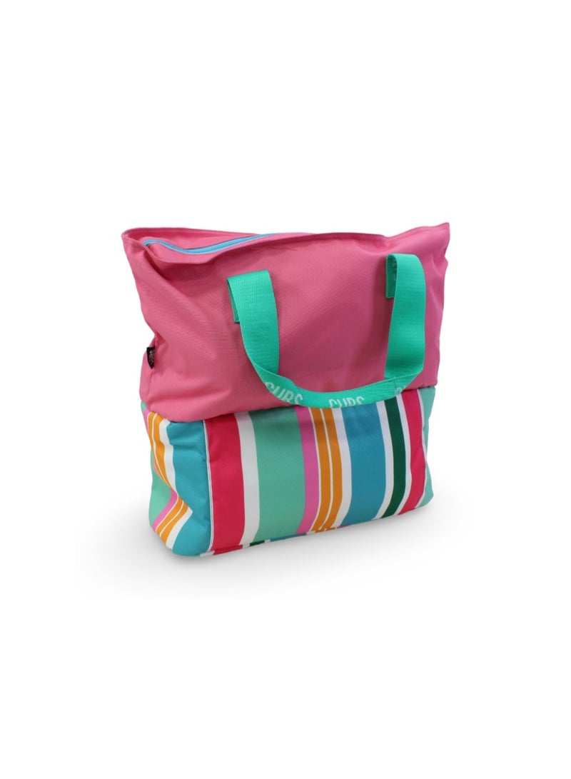 Cubs Pink Stripes Tote Bag - Image 2