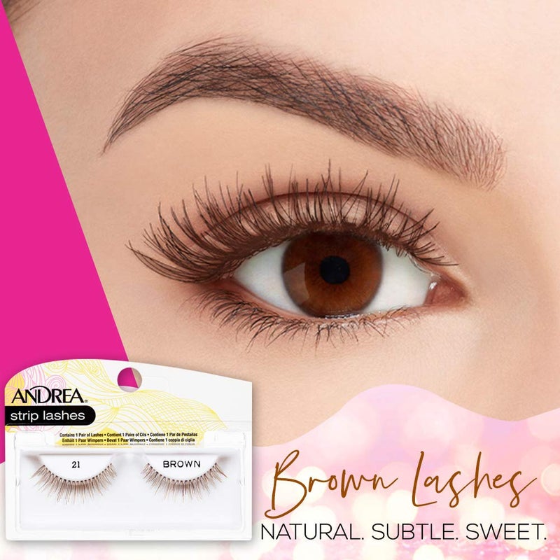 Andrea False Lashes Style 21 - Brown 4 pairs - Image 2