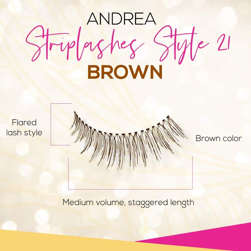 Andrea False Lashes Style 21 - Brown 4 pairs - Image 3