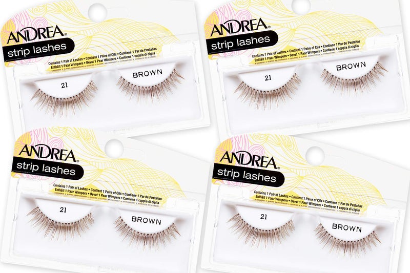 Andrea False Lashes Style 21 - Brown 4 pairs - Image 1