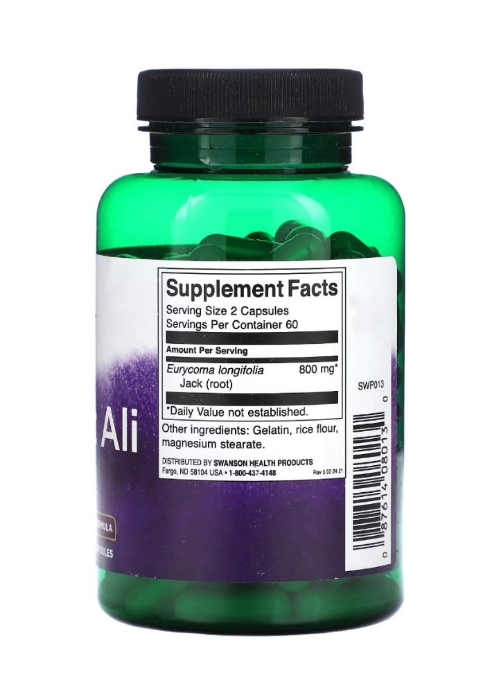 SWANSON Tongkat Ali 400 mg 120 Capsules - Image 2