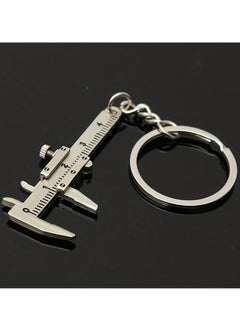1pc Car Key Mini Vernier Caliper Shaped Keychain Pendants Slidable Vernier Caliper Keyring Ornaments Gift, Portable 0-40mm Keychain Measuring Gauging Tools Car Turbo Key Chain Ring Ruler Caliper