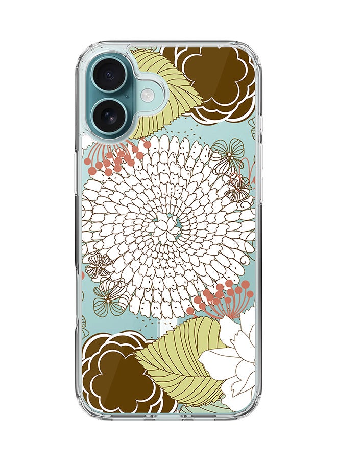 Stylizedd For iPhone 16 Plus Case [Compatible with MagSafe] Slim Magnetic cover Clear Phone Case - Blooming Flower - Image 1