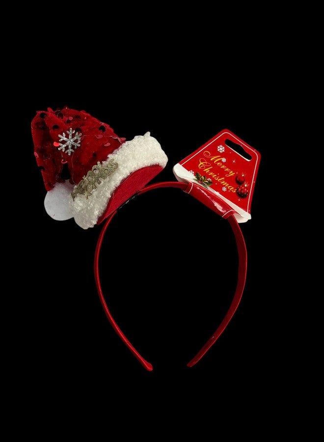 PartyToko red Santa Hat Headband Christmas Costumes Hair Hoop Decorations 1 Pcs - Image 4