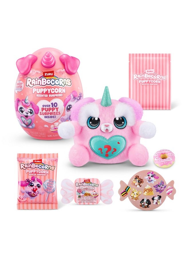 Rainbocorns Puppycorn Schnauzer Scent Surprise Surprise Unboxing Soft Toy, Scented Puppy Plush For Girls By Zuru  - Image 1