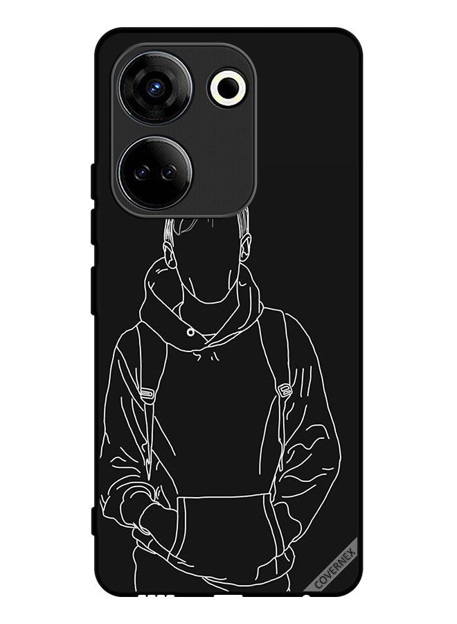 Covernex Protective Case Cover For Tecno Camon 20 Sketch Of Jacket Boy - Image 1