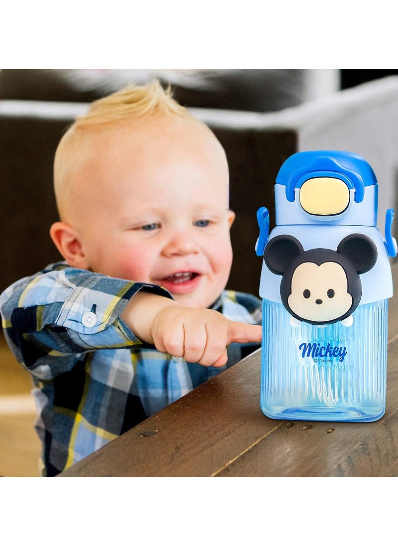 Disney - Mickey Mouse Blue 580ml Spill-Proof Sippy Cup with Straw - BPA-Free, Leak-Proof, Perfect for Toddlers, Boys & Girls - Ideal for School, Outdoors, and Daily Use - Image 1
