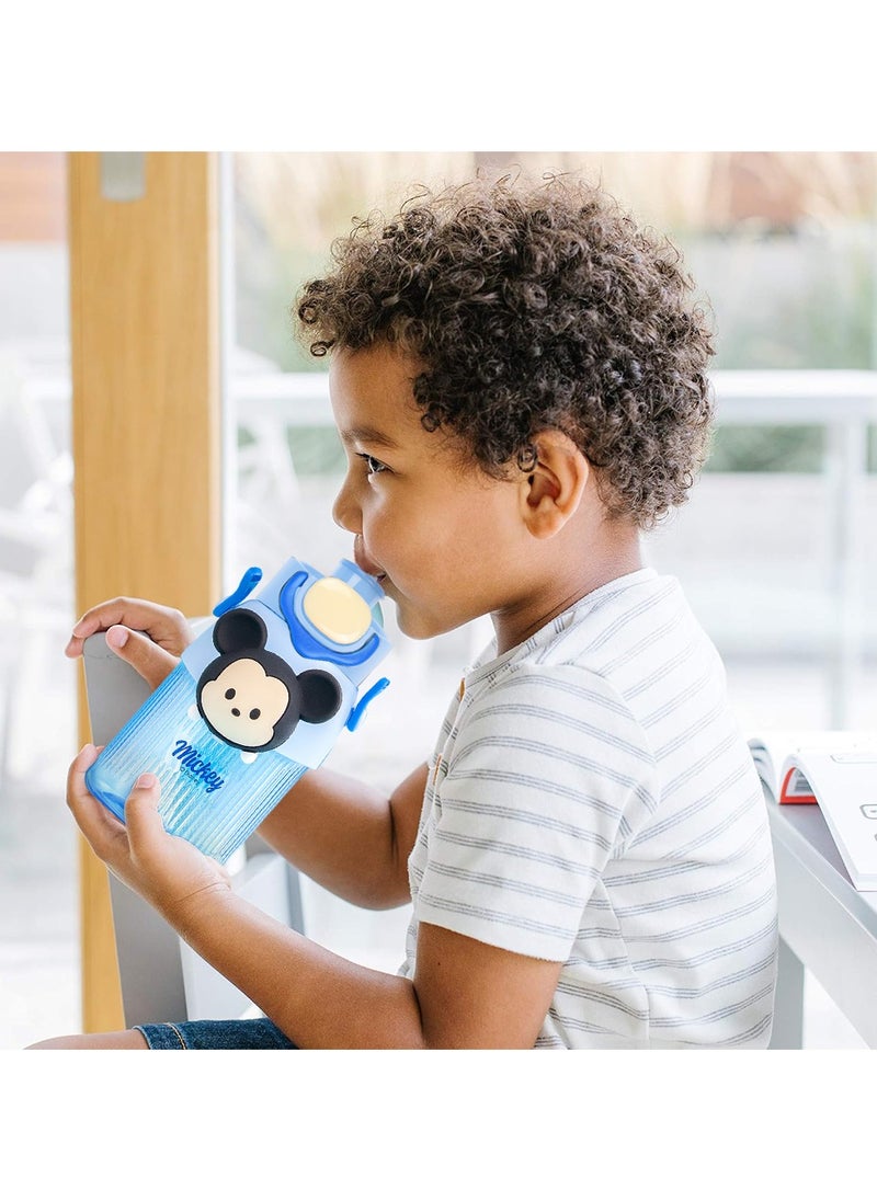 Disney - Mickey Mouse Blue 580ml Spill-Proof Sippy Cup with Straw - BPA-Free, Leak-Proof, Perfect for Toddlers, Boys & Girls - Ideal for School, Outdoors, and Daily Use - Image 1