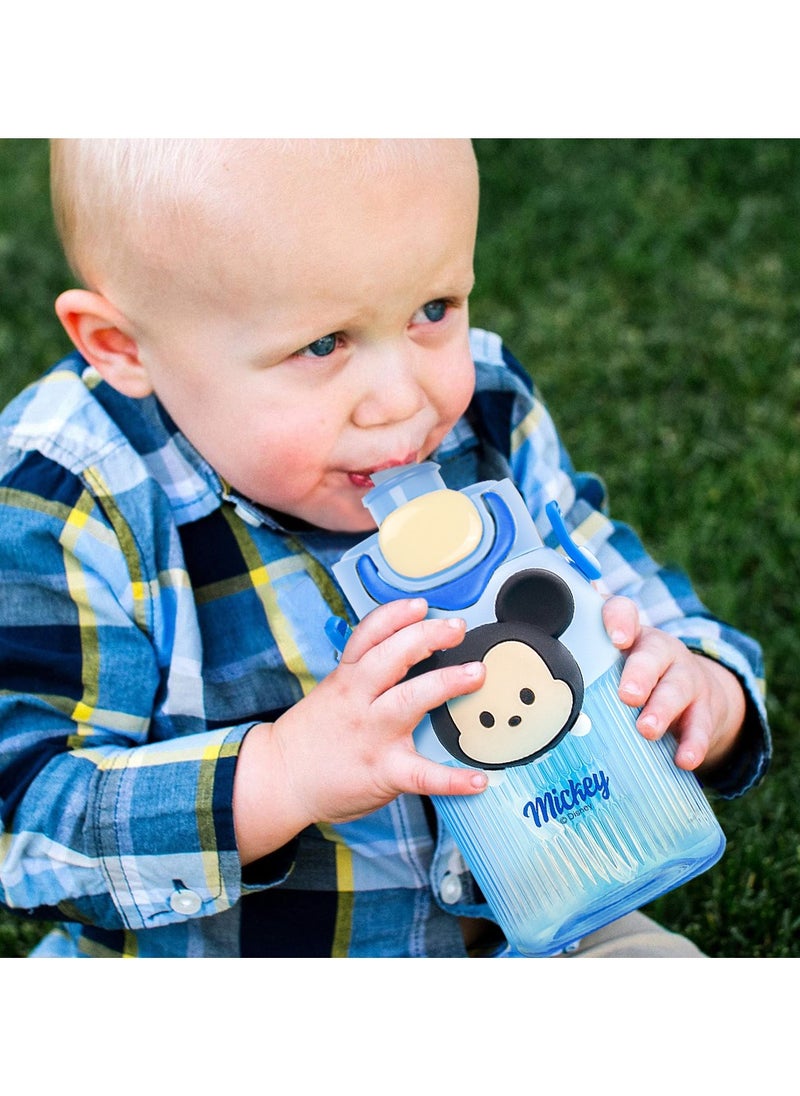 Disney - Mickey Mouse Blue 580ml Spill-Proof Sippy Cup with Straw - BPA-Free, Leak-Proof, Perfect for Toddlers, Boys & Girls - Ideal for School, Outdoors, and Daily Use - Image 1