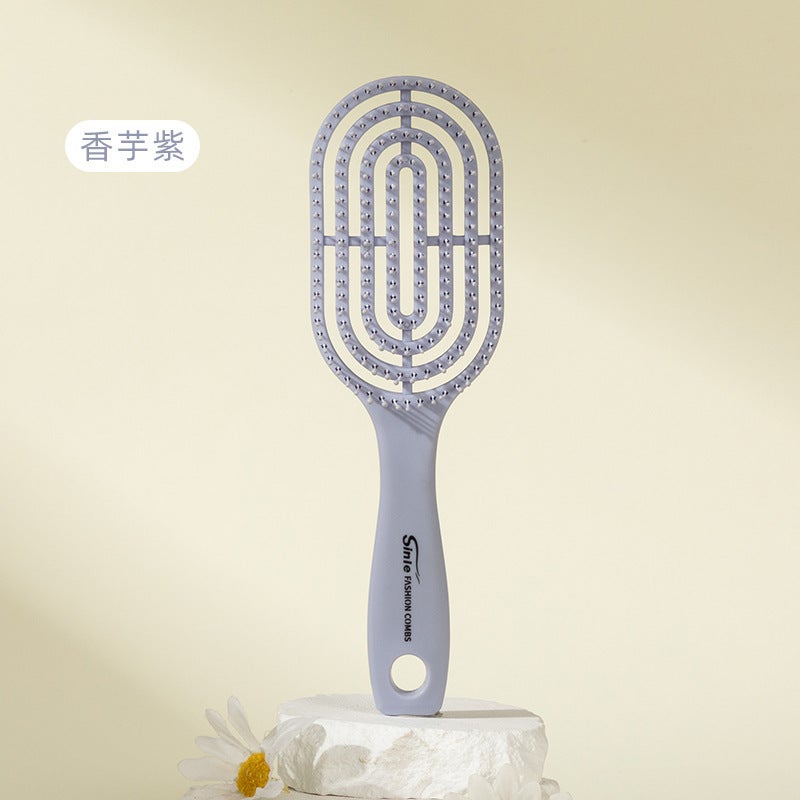 إسكدنيا Comb Home Scalp Massage Air Bac Comb Womens Long Curly Hair Comb Fluffy Portable Air Cushion Comb Blue Four-piece Set Comb Purple--fluffy comb