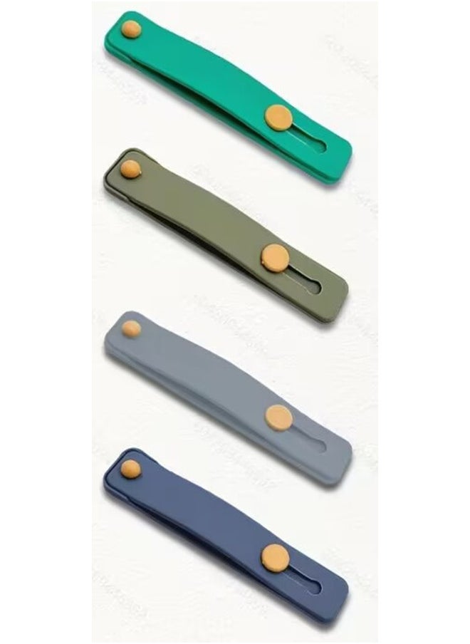 Generic Silicone Mobile Phone Ring Bracket Solid Color Push-Pull Mobile Phone Back Sticker Bracket Silicone Push-Pull Bracket Live Lazy Stand-Color:Random  - Image 1